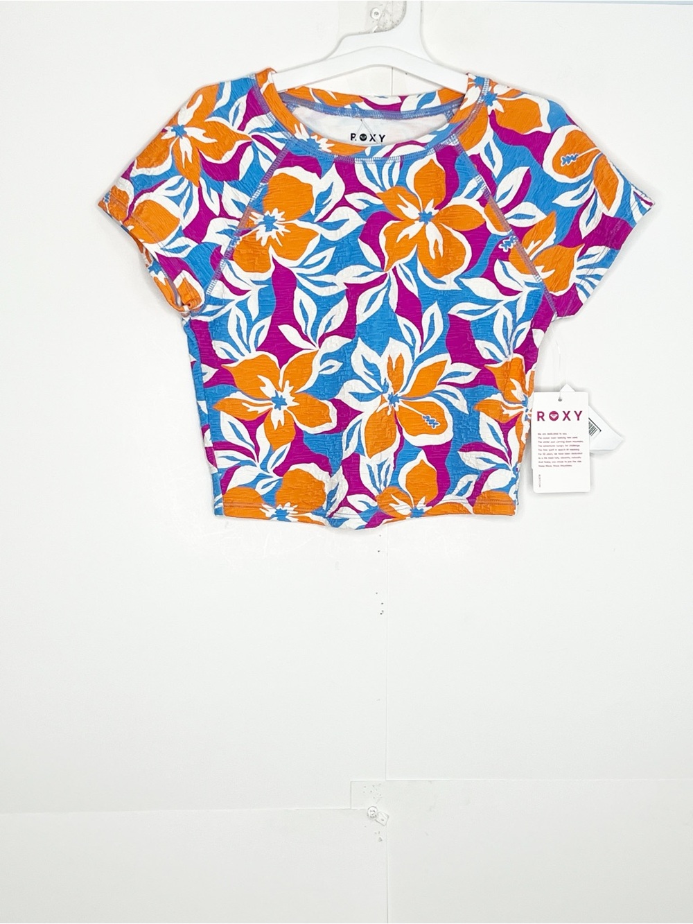 Roxy Juniors Topanga Canyon Crop Rash Guard  Size XS